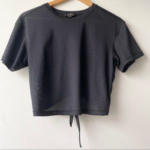 ALALA crop mesh shirt in black